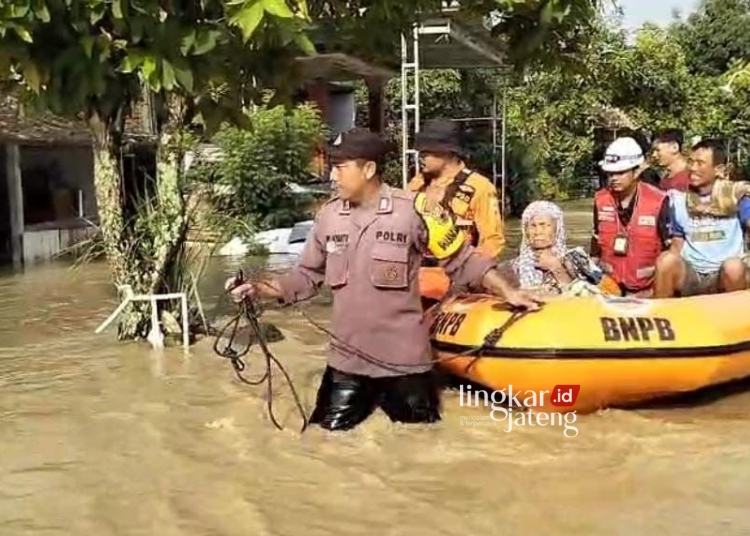 Update Banjir di Demak! 5 Tanggul Jebol,   15 Desa dan 1.008 Ha Sawah Terendam